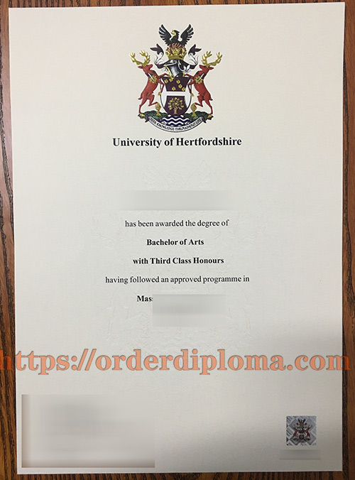 Where to buy high quality University of Hertfordshire fake certificates